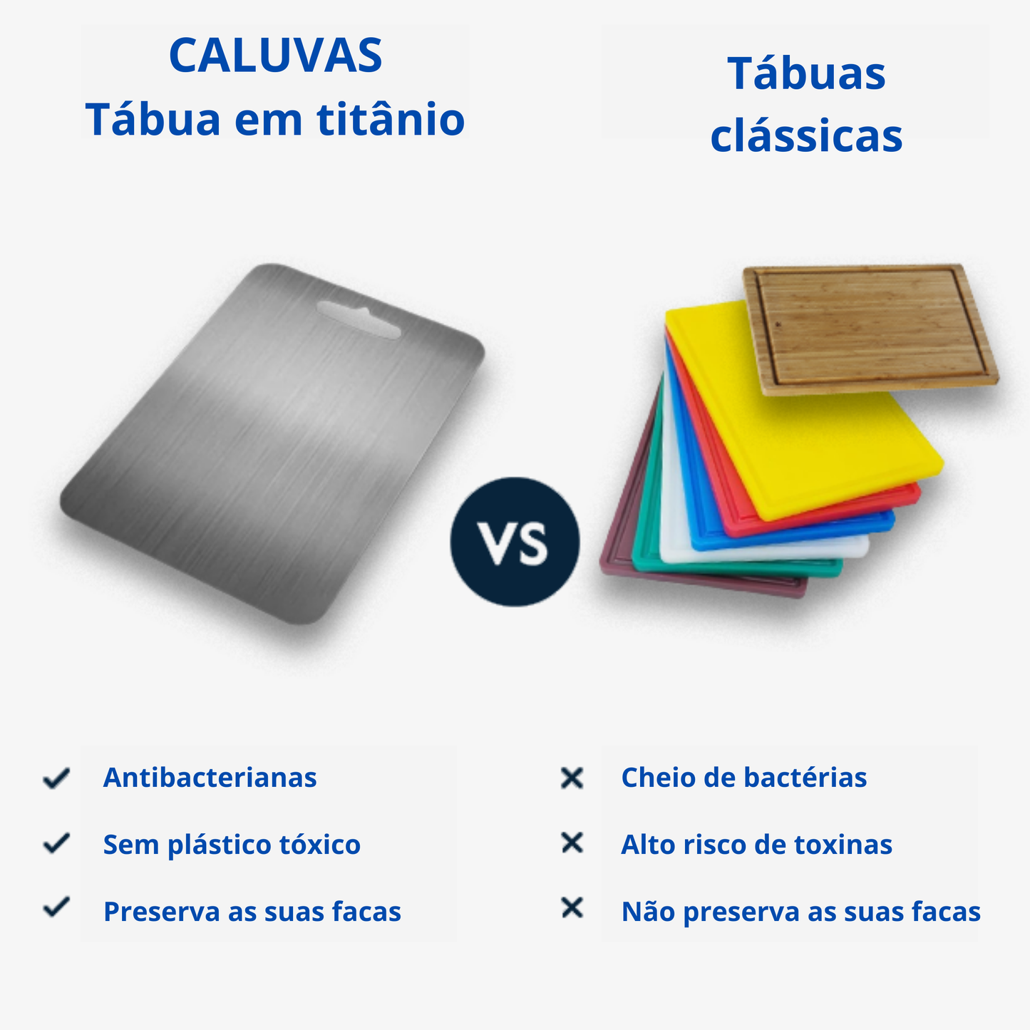 CALUVAS™ - Tábua de cortar em titânio
